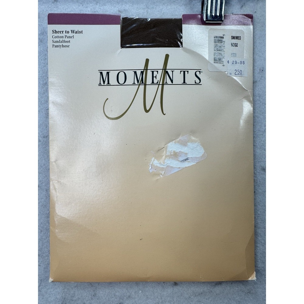Vintage Moments Sheer To Waist Beige Neutral Pantyhose Small / Medium USA Made